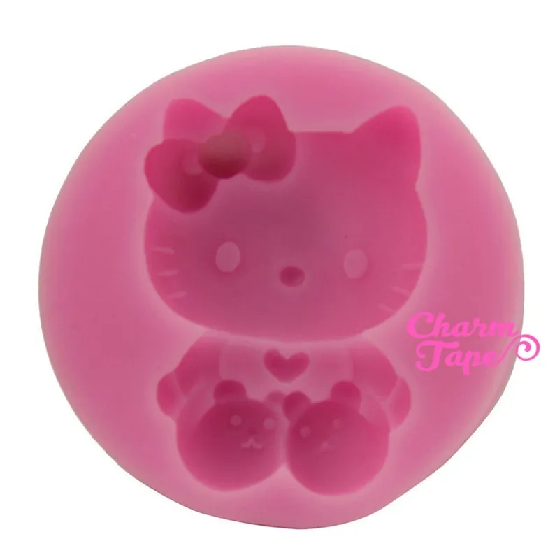 Kitty Cat Food Graded Silicone Mold for Cake, Fondant, Cake Decorating Supplies H2844