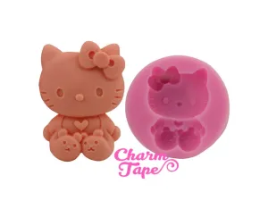 Kitty Cat Food Graded Silicone Mold for Cake, Fondant, Cake Decorating Supplies H2844