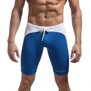 Knee Long Slim Fit Swim Trunks