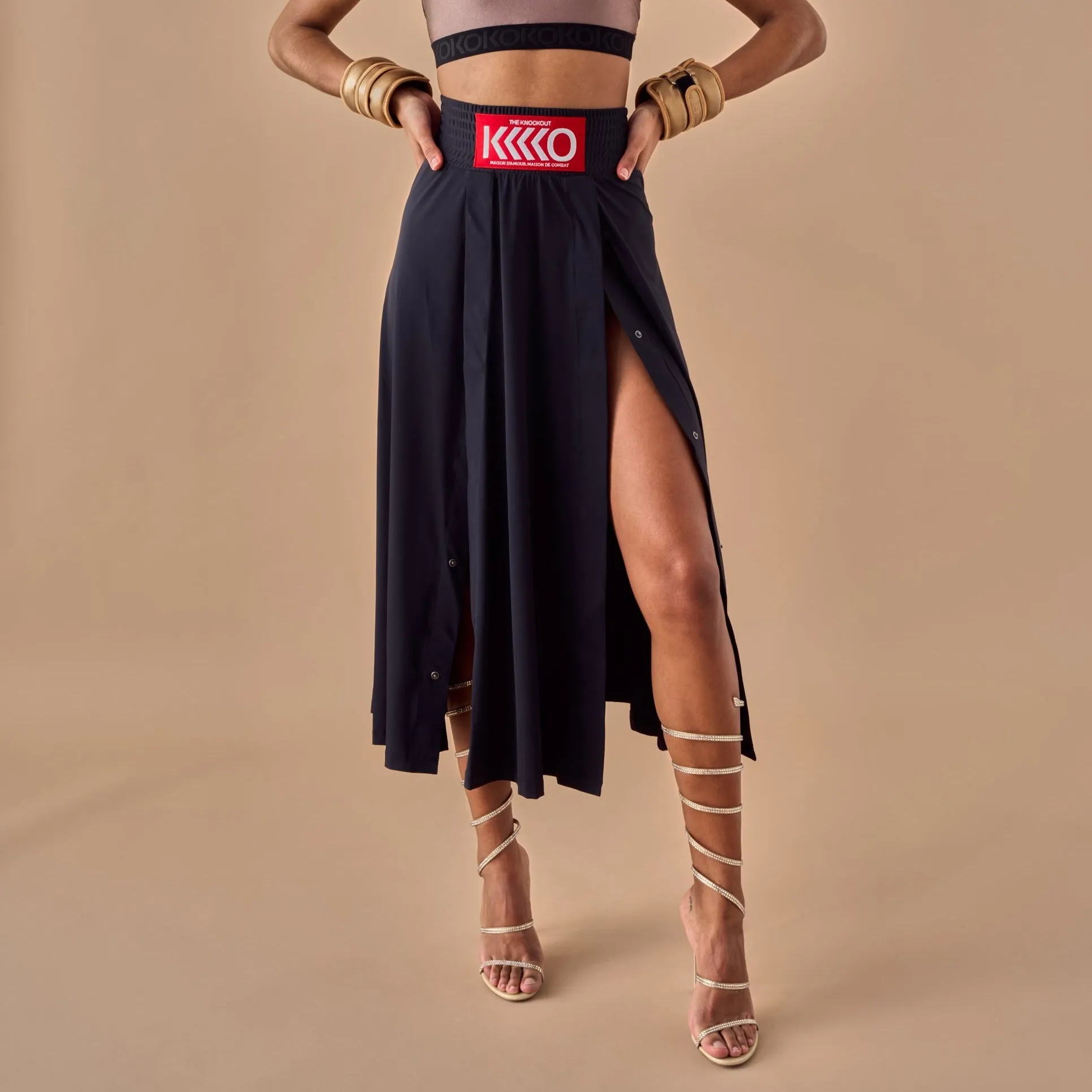 Level-Up Long Skirt in Black