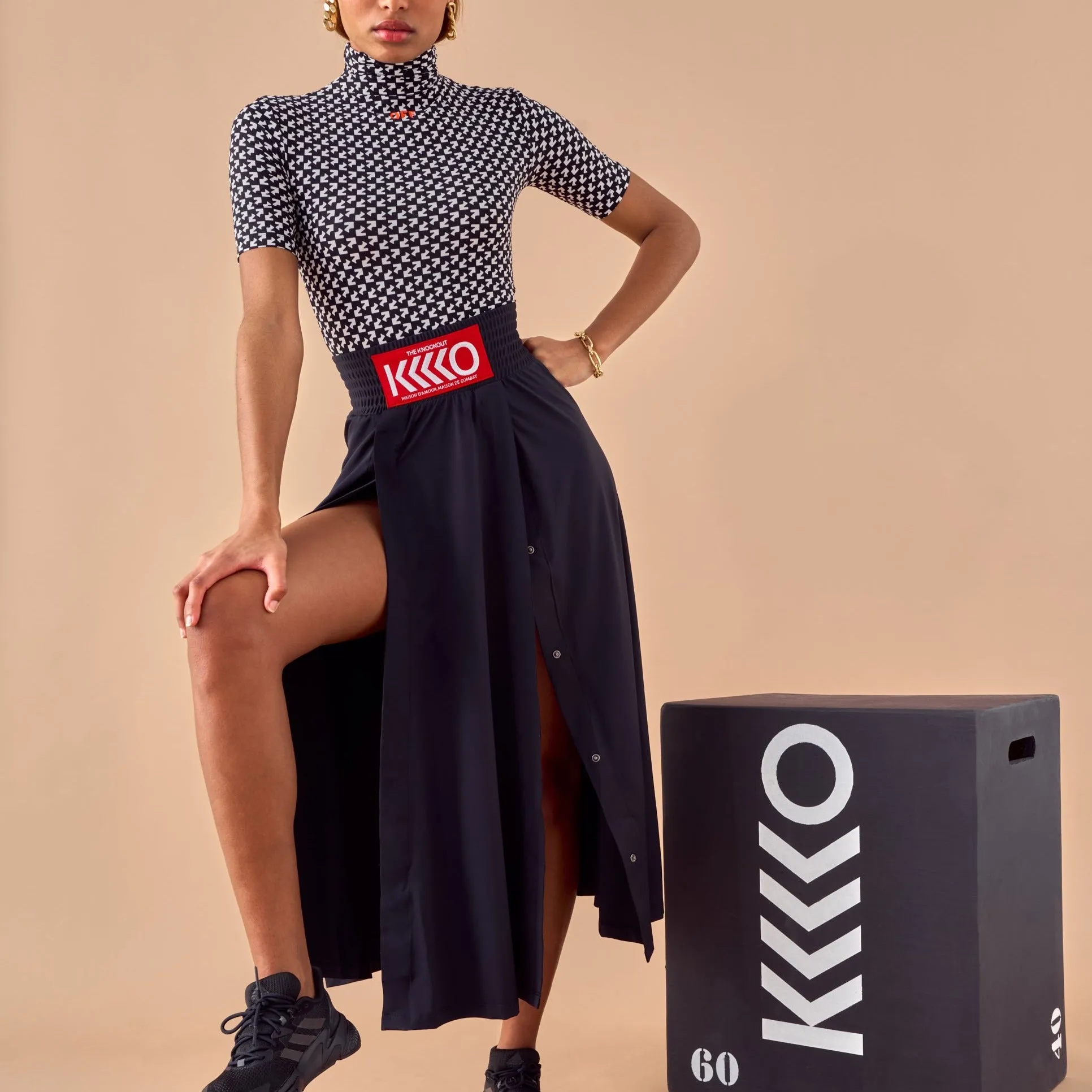 Level-Up Long Skirt in Black