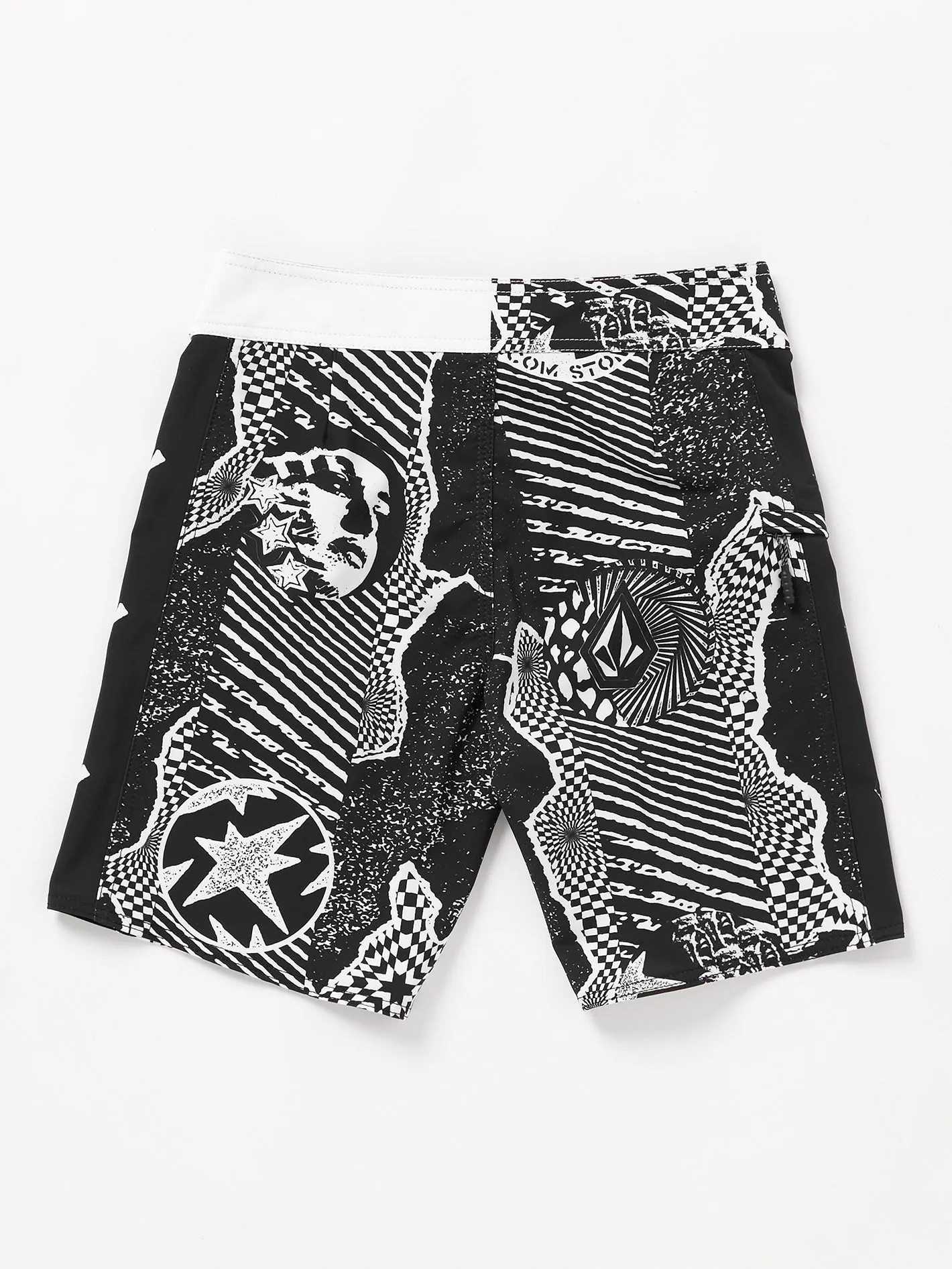Lido Iconic Mod Boardshort - BLACK WHITE - (KIDS)