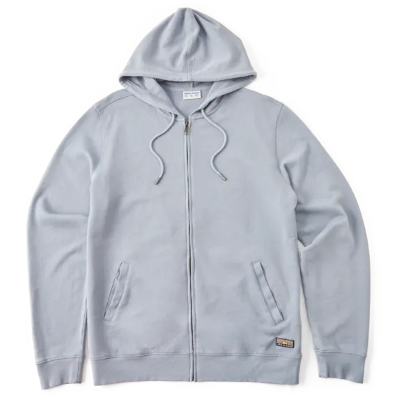 Life is Good Men's Solid French Terry Zip Hoodie