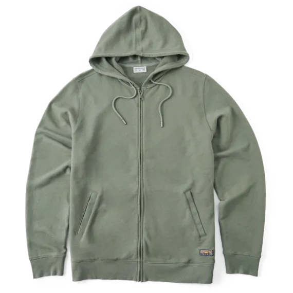 Life is Good Men's Solid French Terry Zip Hoodie