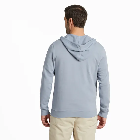 Life is Good Men's Solid French Terry Zip Hoodie