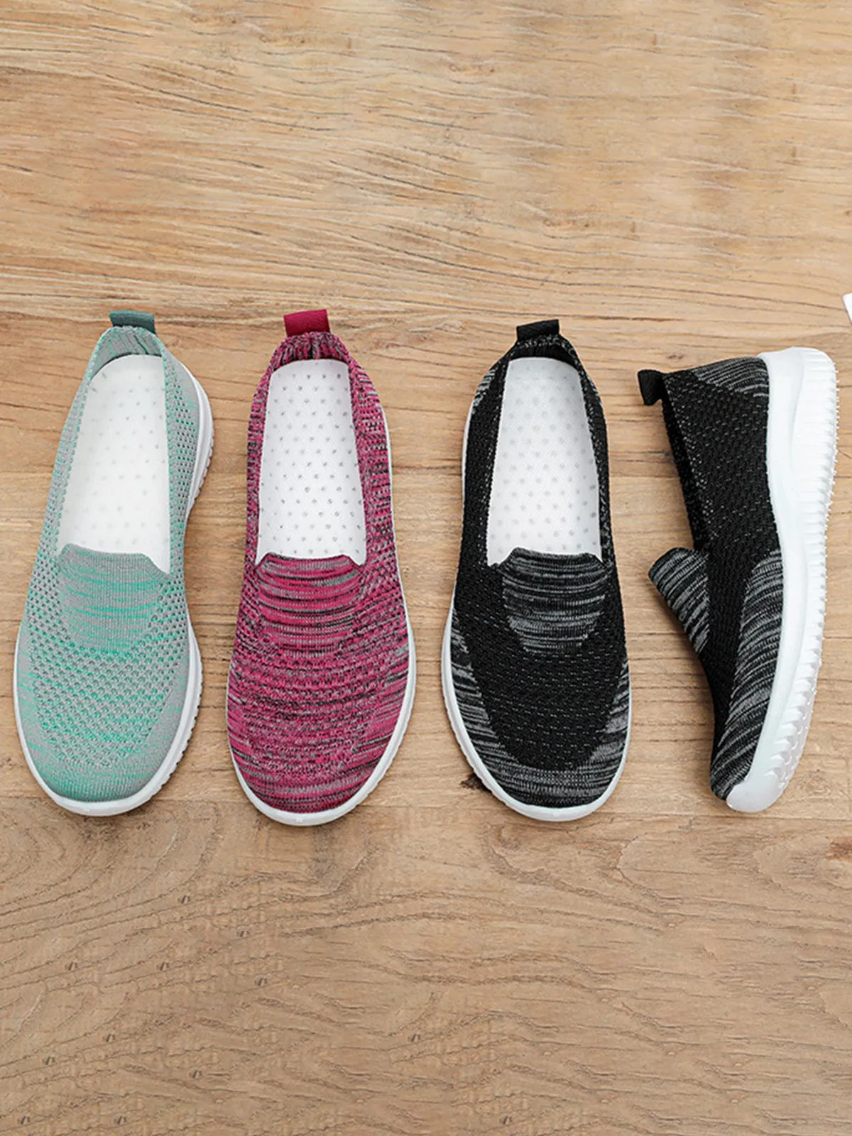 Lightweight Breathable Flyknit Mesh Casual Shoes Sneakers