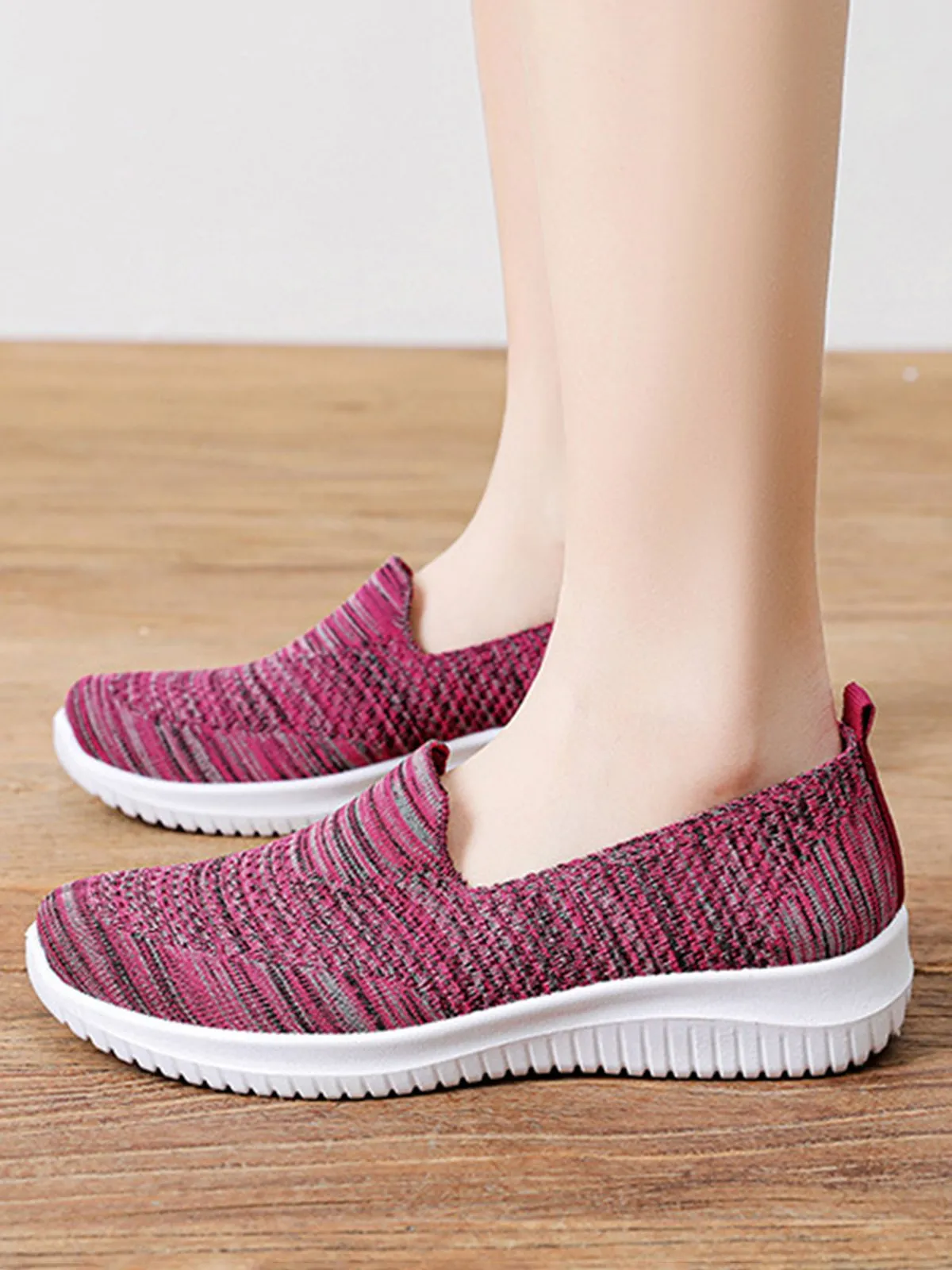 Lightweight Breathable Flyknit Mesh Casual Shoes Sneakers