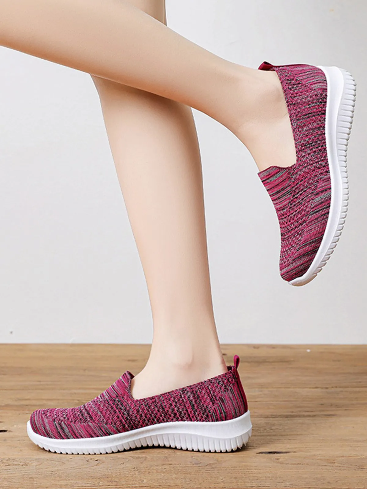 Lightweight Breathable Flyknit Mesh Casual Shoes Sneakers