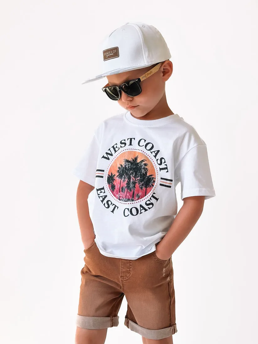 Little Bipsy Boy's Rolled Denim Short - Dark Camel