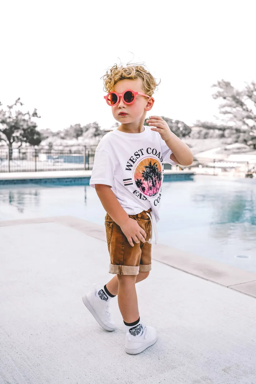Little Bipsy Boy's Rolled Denim Short - Dark Camel