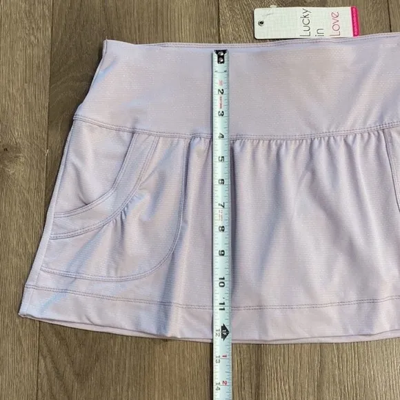 Lucky in Love 12” Undercover Love Bermuda Pocket Lavender Tennis Skirt Large