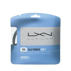 LUXILON Big Banger ALU Power Soft 125 Tennis String, Silver, 16L-Gauge