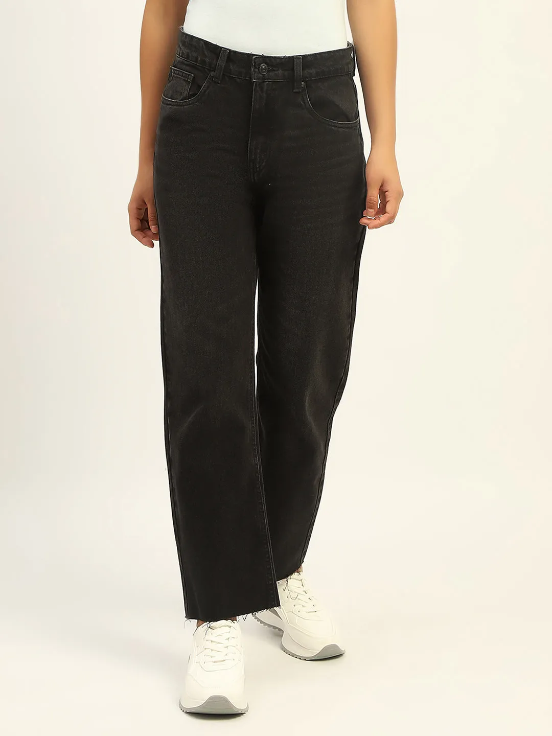 Madame Black Loose Fit Cotton Denim