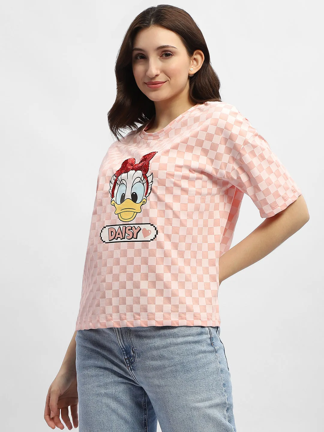 Madame Disney Donald Duck Pink Cotton T-Shirt