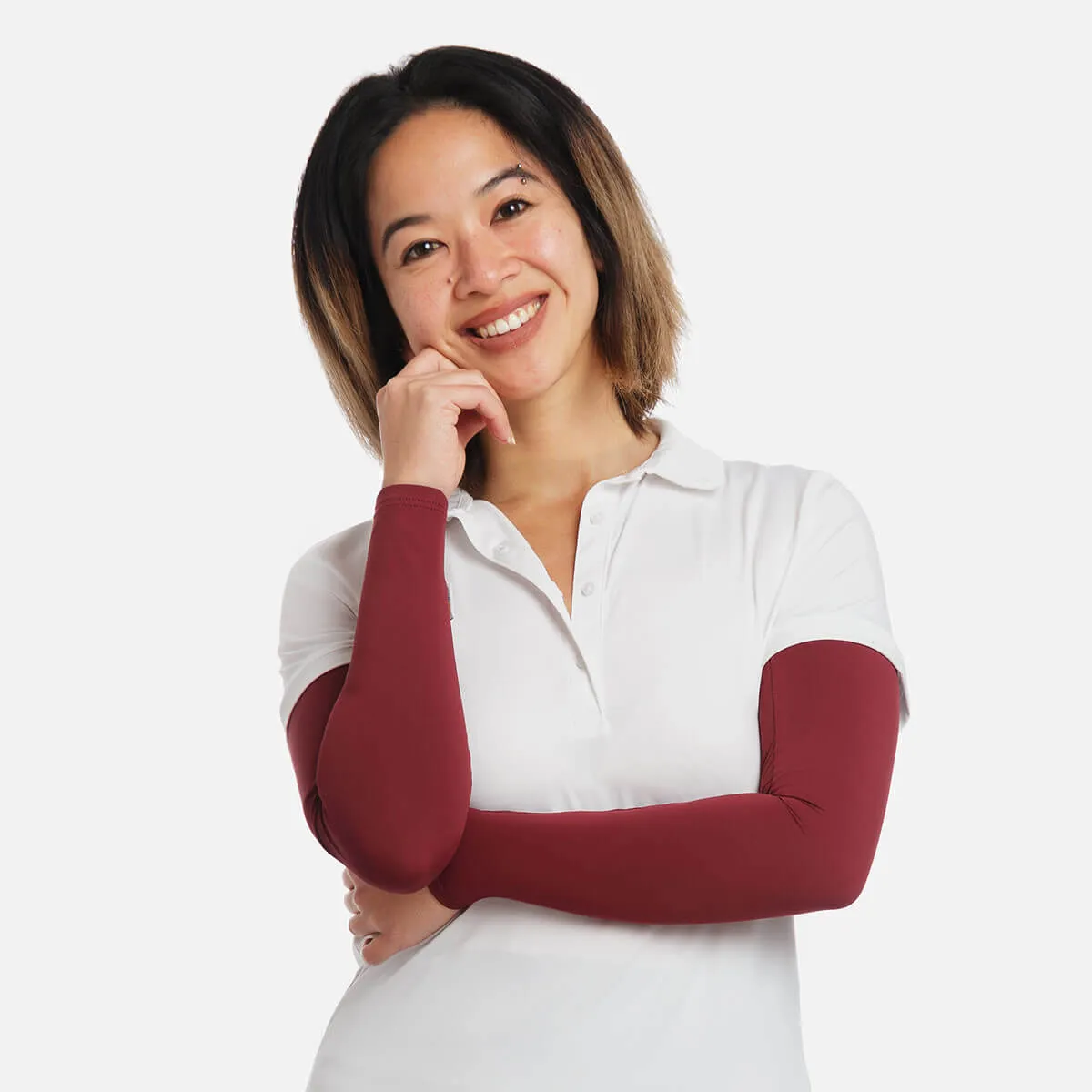 Maroon Arm Sleeves – Adult
