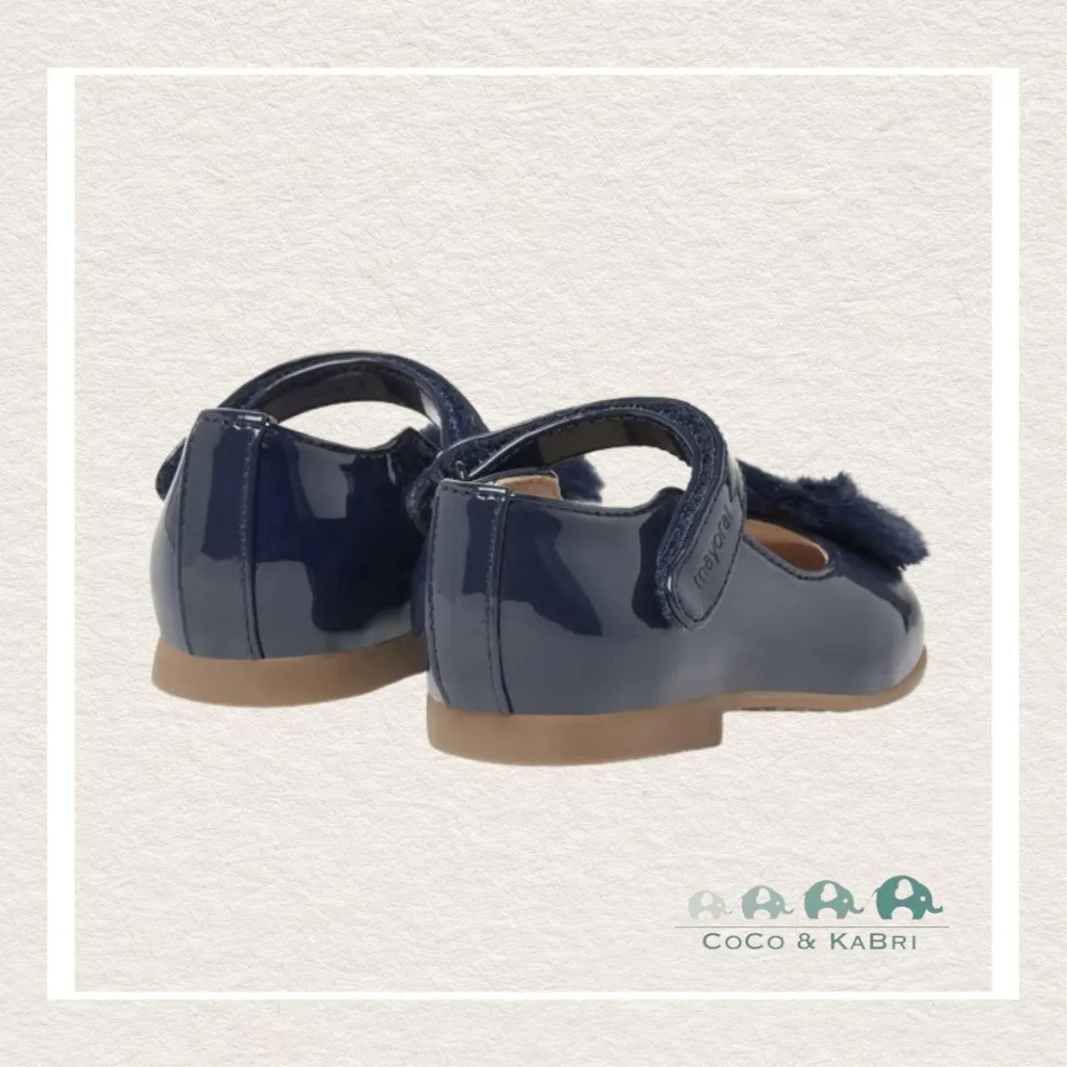 Mayoral: Pom pom mary janes sustainable leather baby - Navy (M1-16)