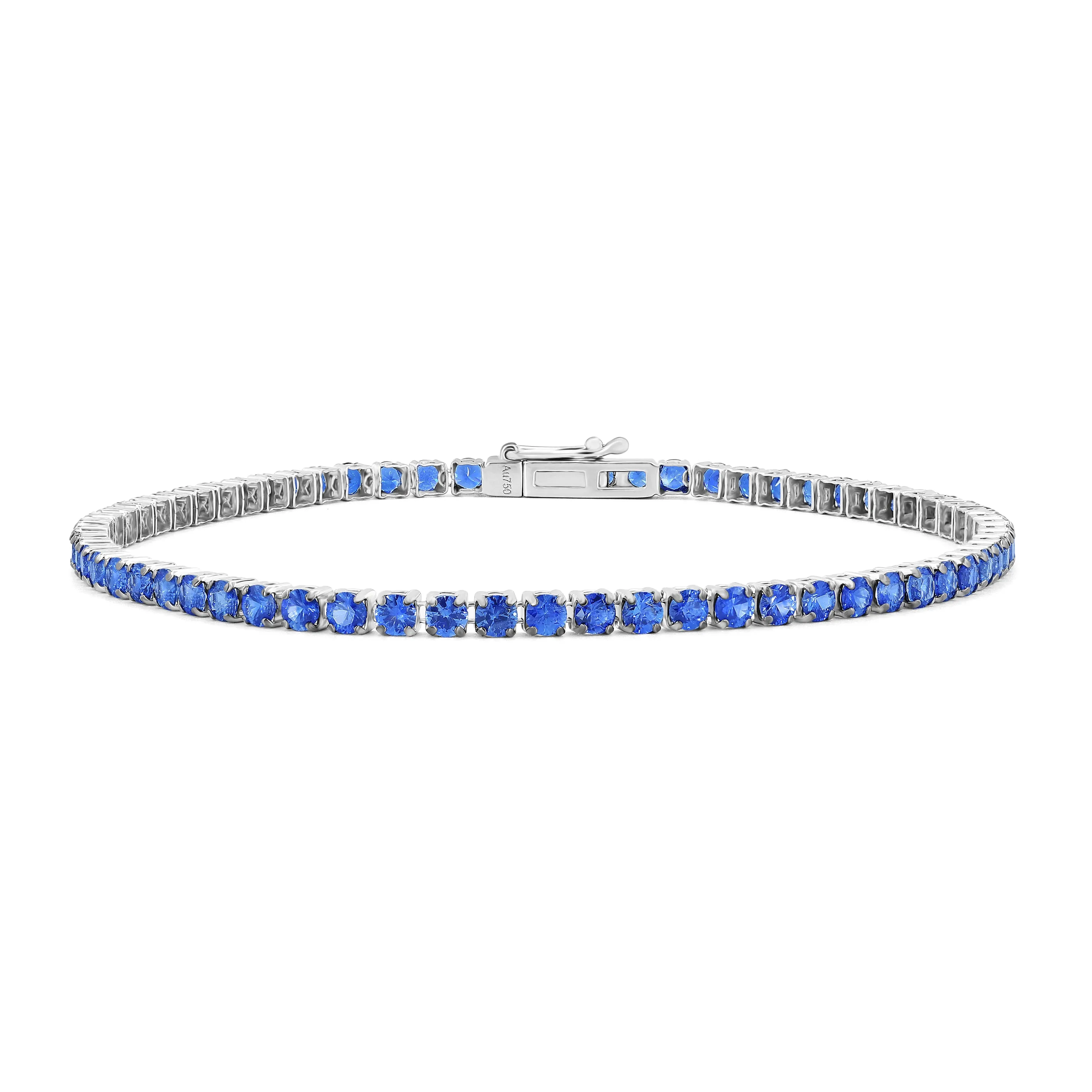 Medium Invisible Blue Sapphire Bracelet