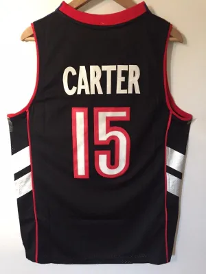 Men 15 Vince Carter Jersey Black Toronto Raptors Swingman Jersey Throwback