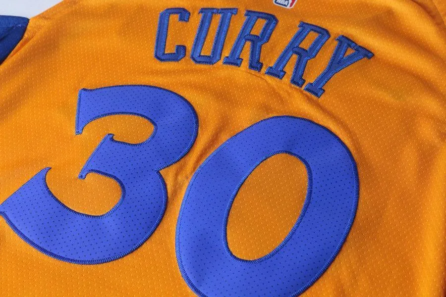 Men 30 Stephen Curry the Bay Jersey Yellow Golden State Warriors Player
