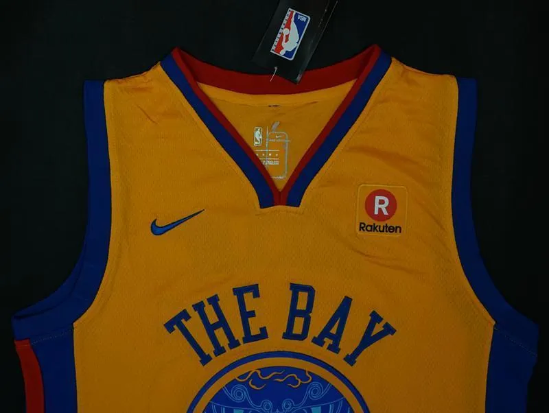 Men 35 Kevin Durant Jersey Yellow The Bay Golden State Warriors City Edition