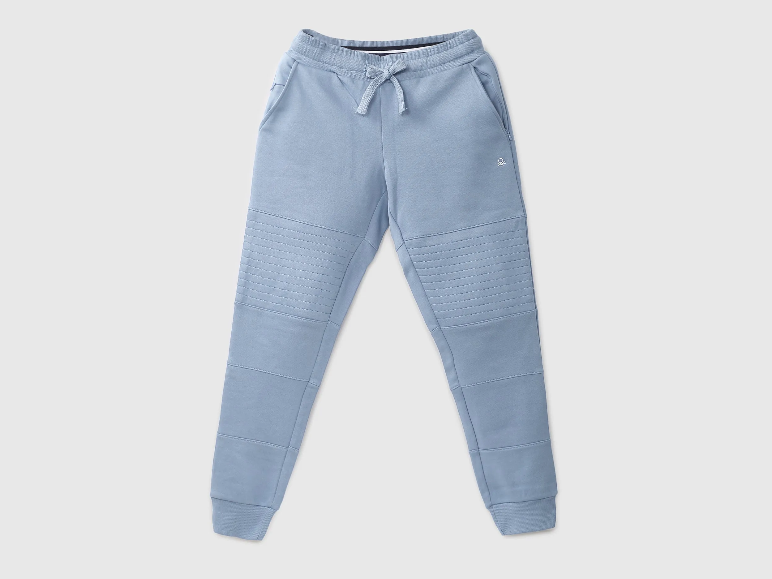 Men Blue Solid Regular Joggers