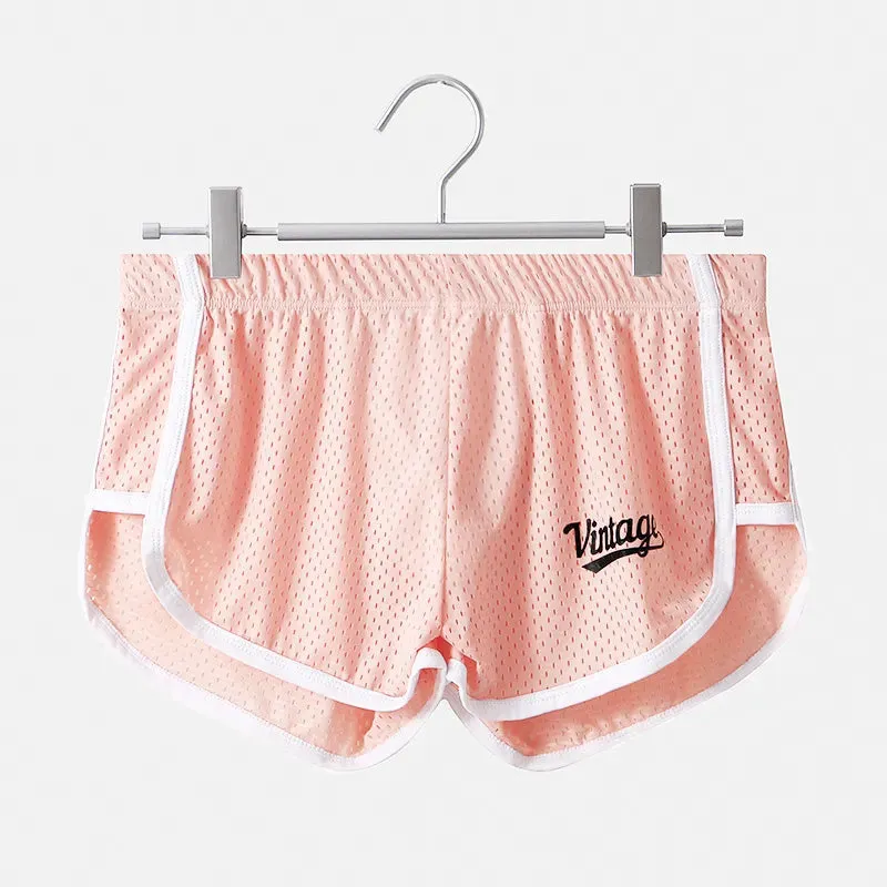 Men Sports Running  Shorts Summer Fitness Pants Trunk Mesh Breathable Sexy Boxers Home Wear Jogger Shorts Male Loose Sweatpants