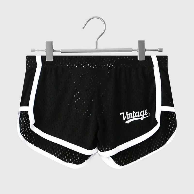 Men Sports Running  Shorts Summer Fitness Pants Trunk Mesh Breathable Sexy Boxers Home Wear Jogger Shorts Male Loose Sweatpants