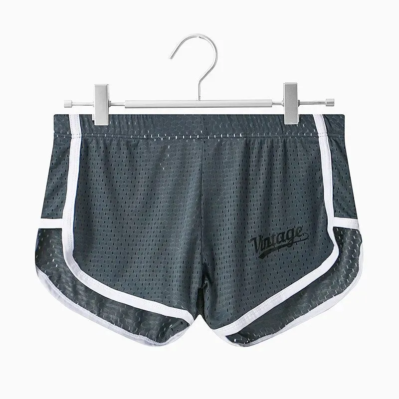 Men Sports Running  Shorts Summer Fitness Pants Trunk Mesh Breathable Sexy Boxers Home Wear Jogger Shorts Male Loose Sweatpants