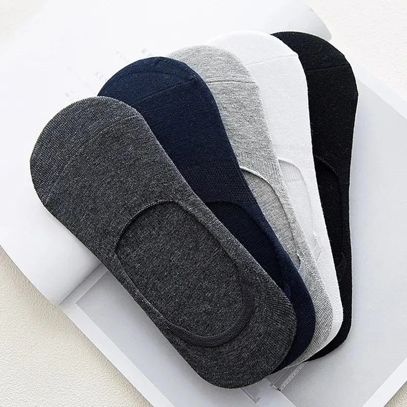 Men's Ankle Cut No Show Socks - Multipack of Breathable, Non-slip Silicone Summer Socks