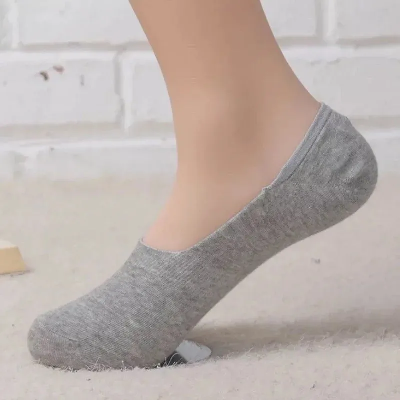 Men's Ankle Cut No Show Socks - Multipack of Breathable, Non-slip Silicone Summer Socks