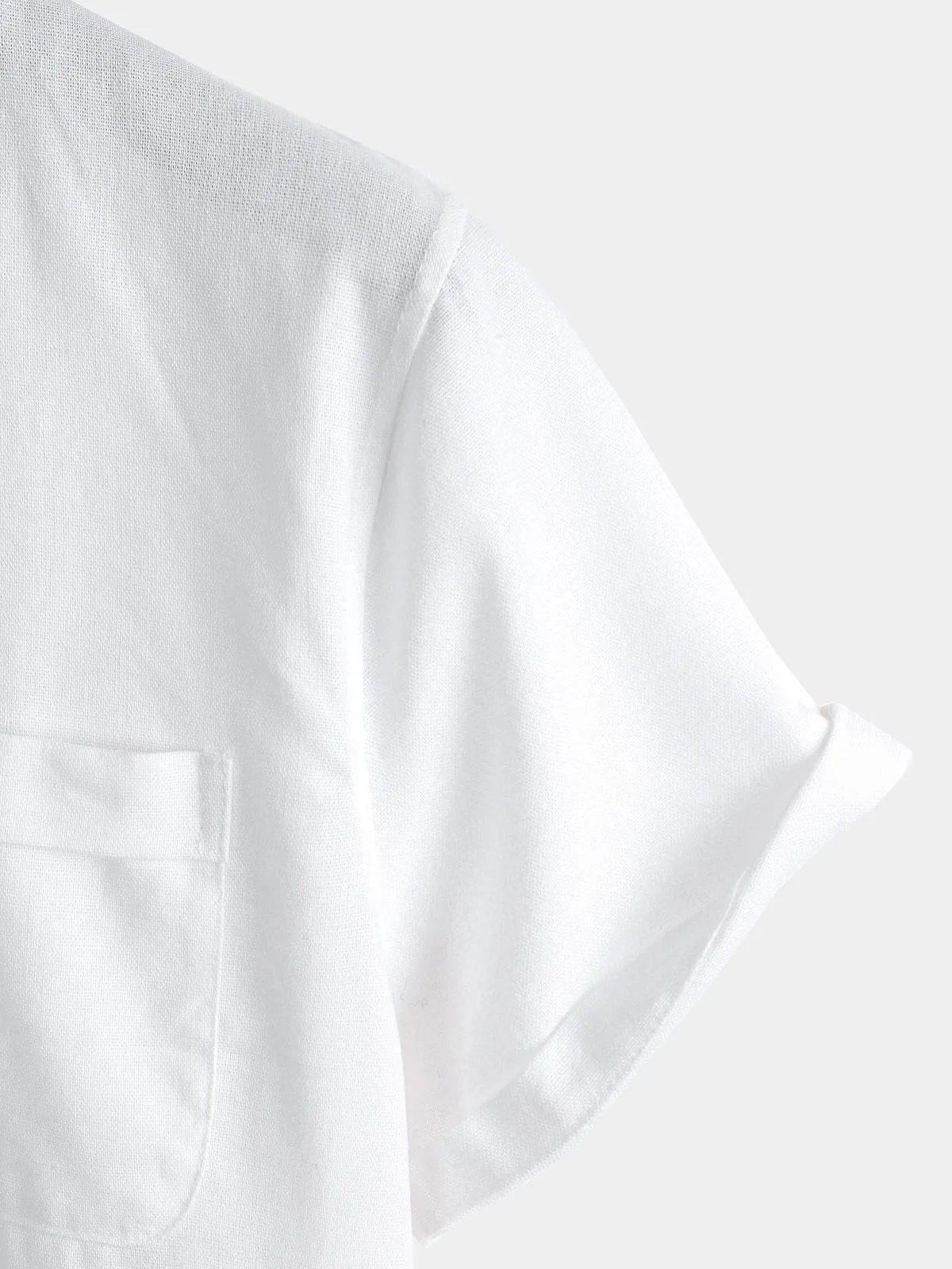 Men's Breathable Linen Cotton Short Sleeve Shirt