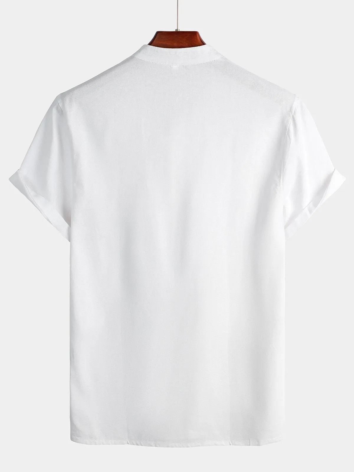 Men's Breathable Linen Cotton Short Sleeve Shirt