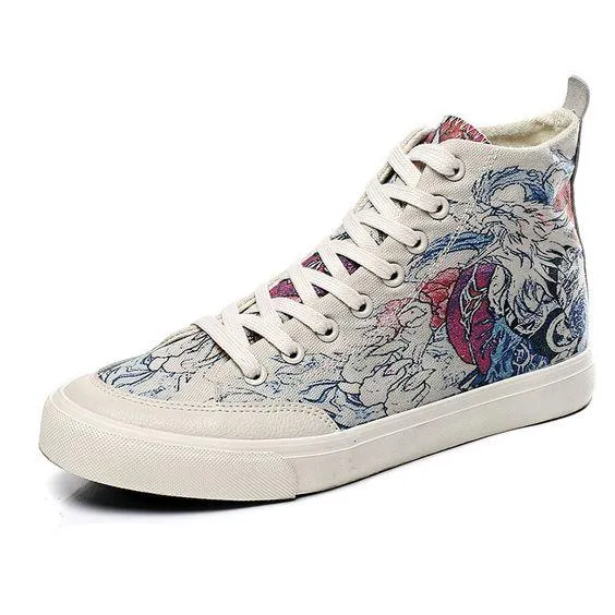 Men's Chic High Top Painting Canvas Shoes