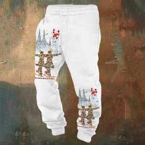 Men's Cologne Carnival Kölle Alaaf! Clown Print Casual Pants
