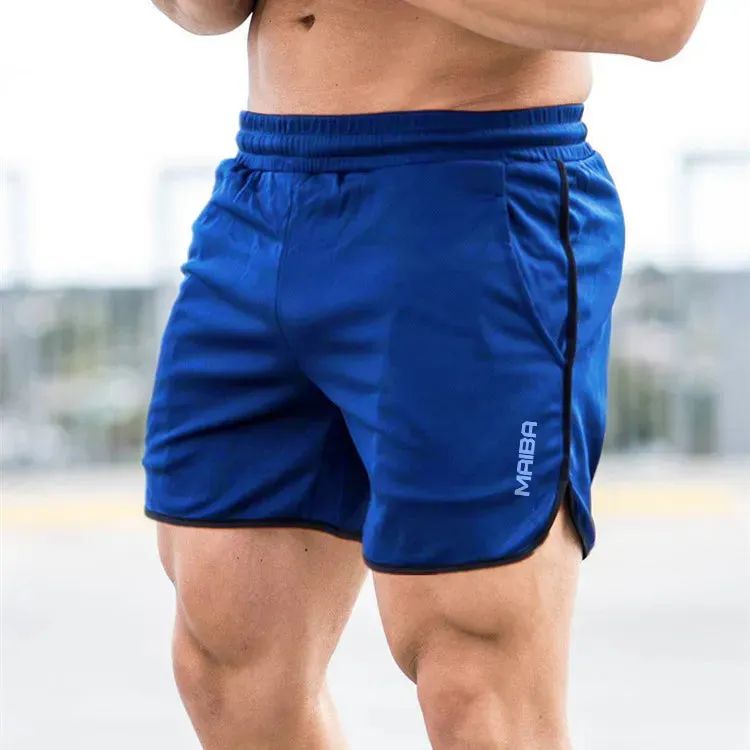 Men's Fitness Bodybuilding Shorts - Summer Gyms Workout, Breathable Mesh Quick Dry Sportswear, Jogger Beach Short Pants for Male