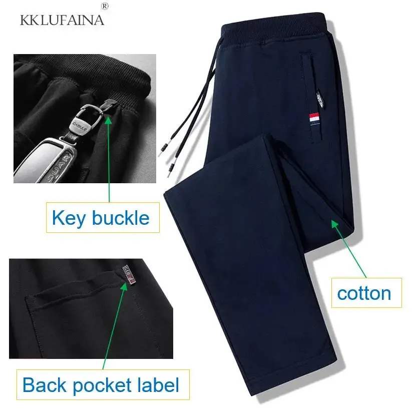 Men's Fitness Sportswear Tracksuit Elastic Waist Sweatpants: Comfortable Cotton Jogger Trousers