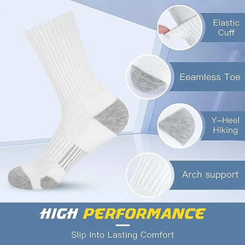 Men's Long Compression Sport Socks - Pack of 6