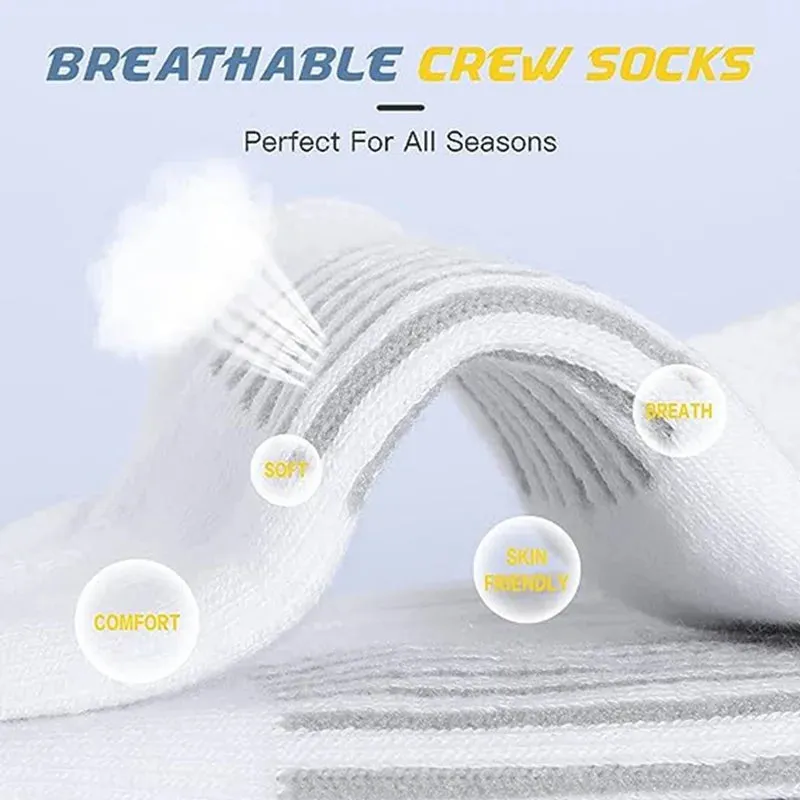 Men's Long Compression Sport Socks - Pack of 6