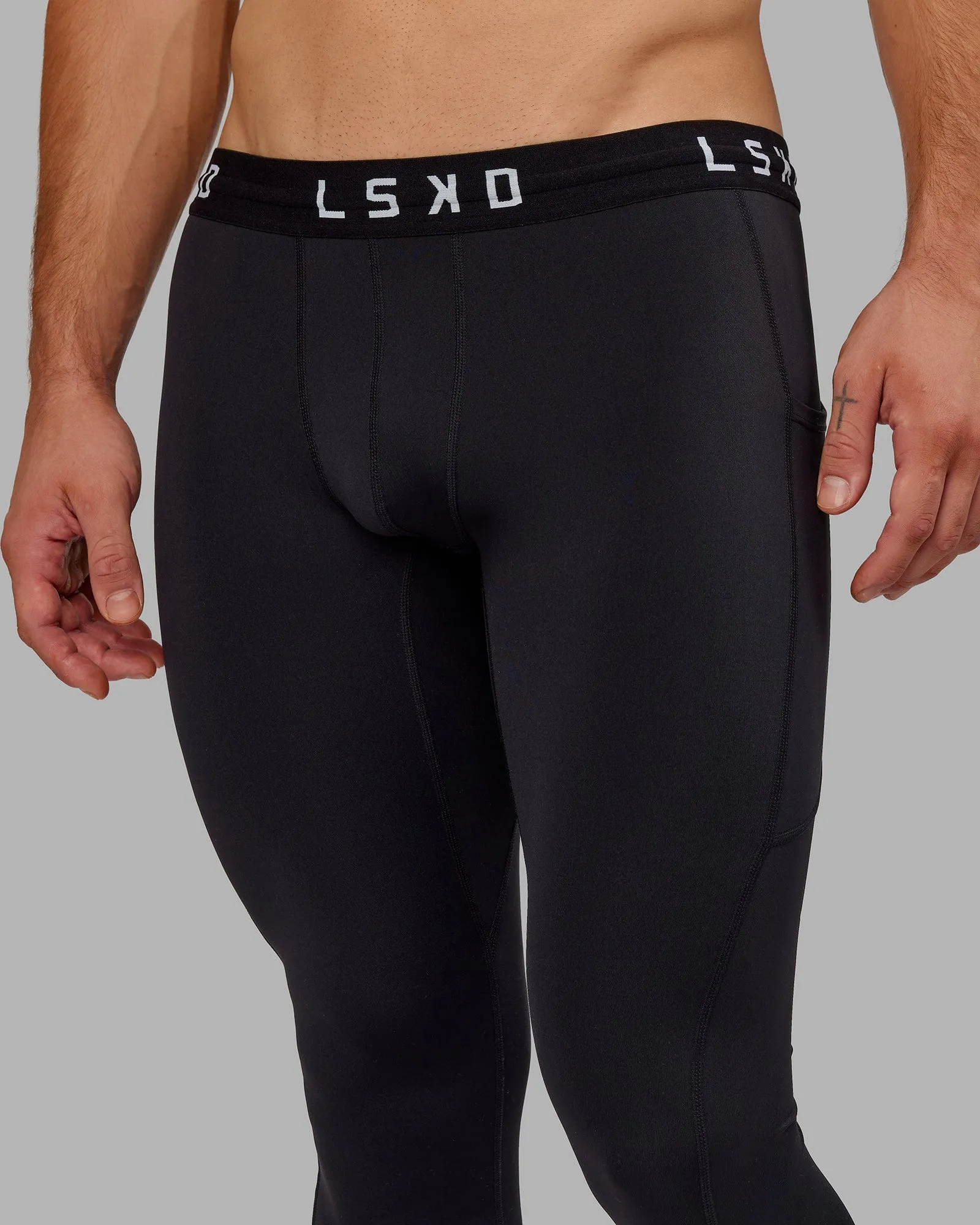 Men's Perform Full Length Tights - Black