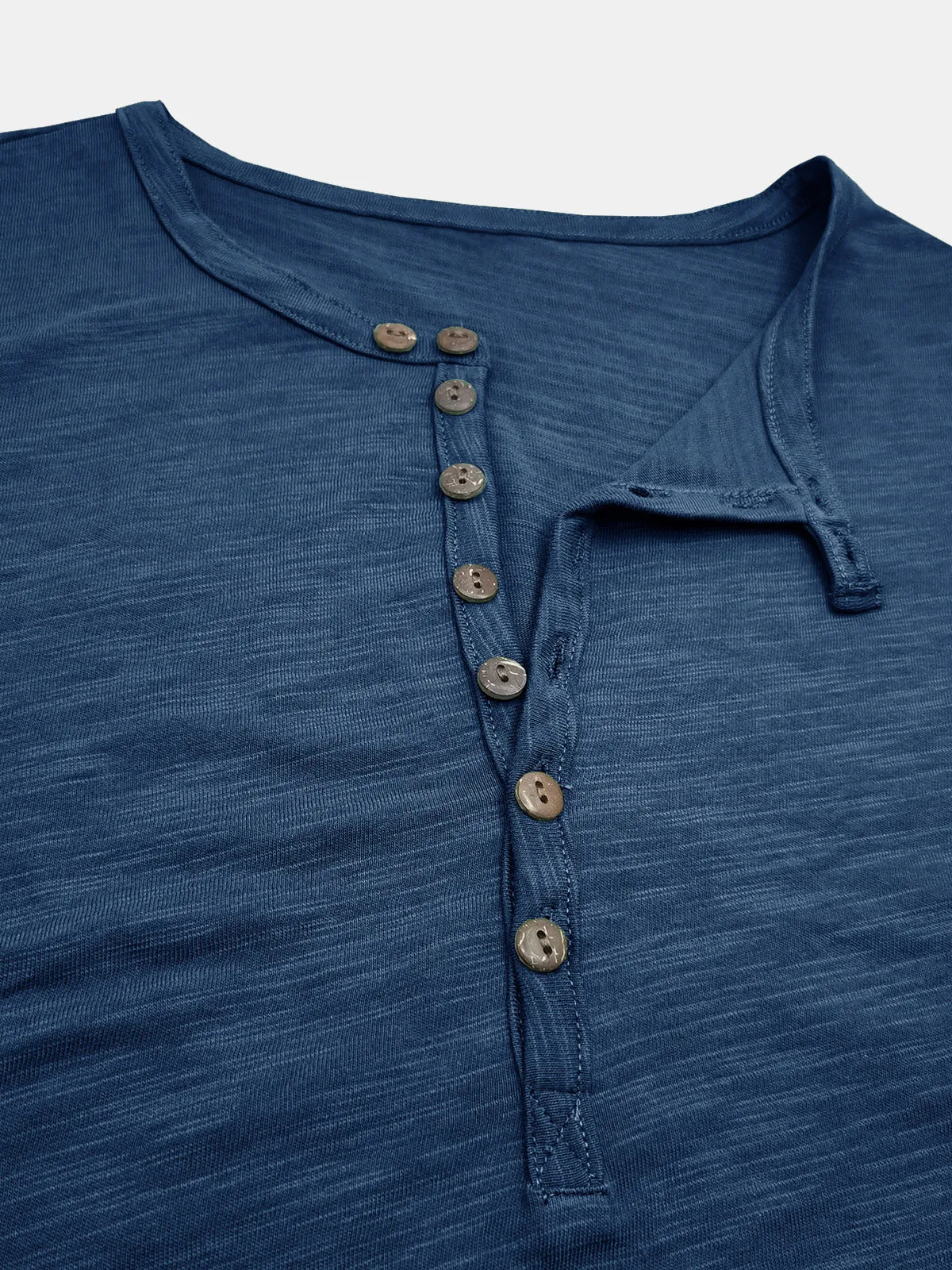 Men's Summer Casual Breathable Cotton Solid Color Short Sleeve T-Shirt