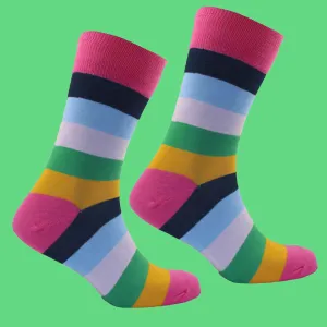 Men's Tavistock Stripe Socks - Happy Go Lucky