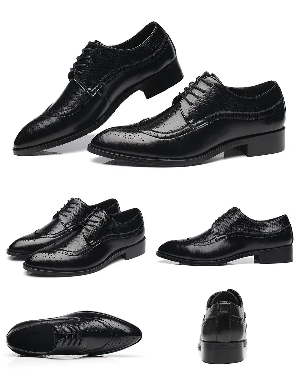 Men's Vintage Crocodile Style Shoes