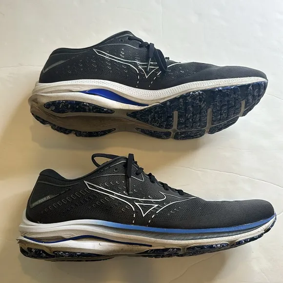 Mizuno Men's Wave Rider 25 2E Running Shoe Mens Size 14 Obsidian