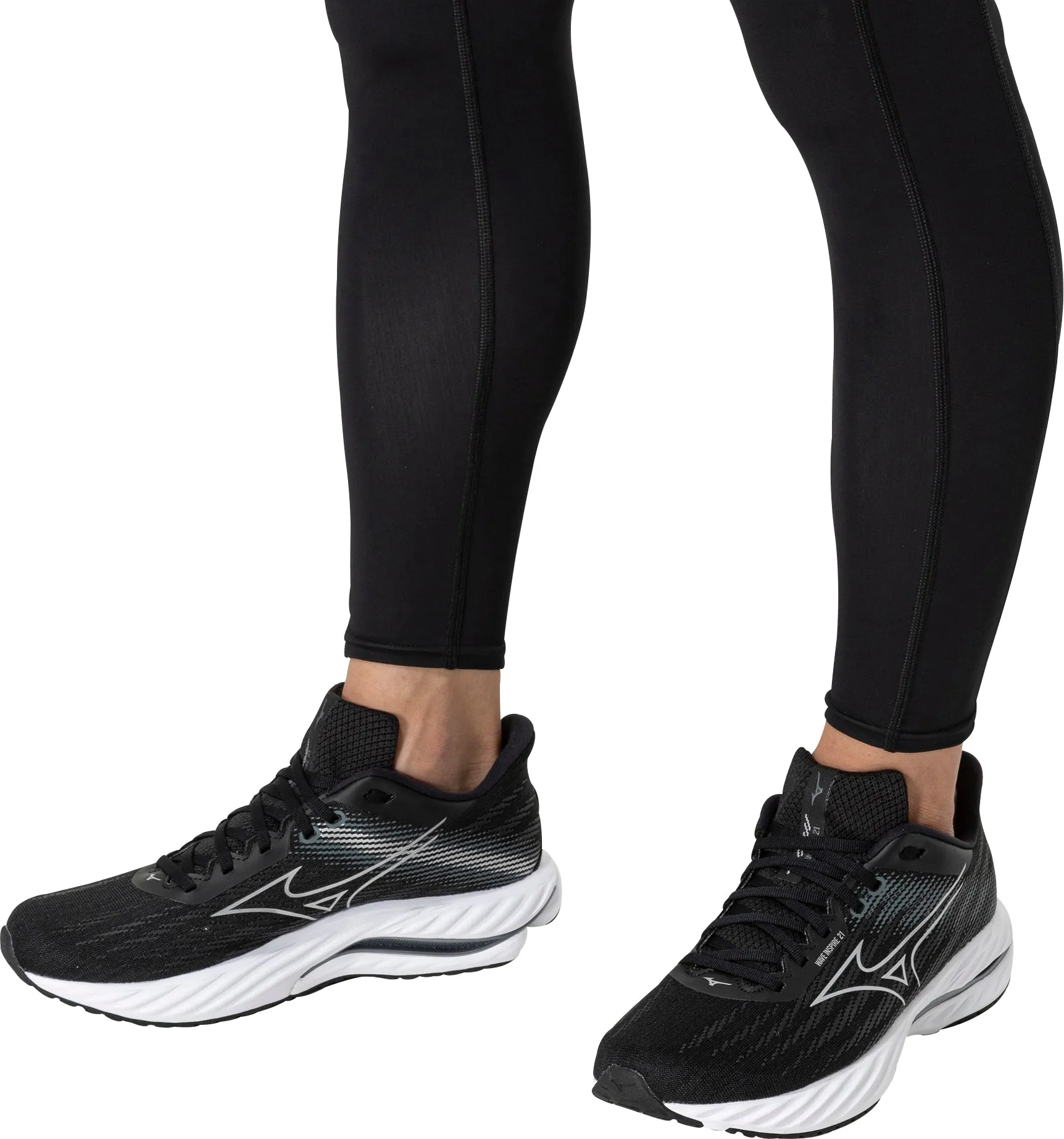Mizuno Wave Inspire 21 WIDE FIT (2E) Mens Running Shoes - Black