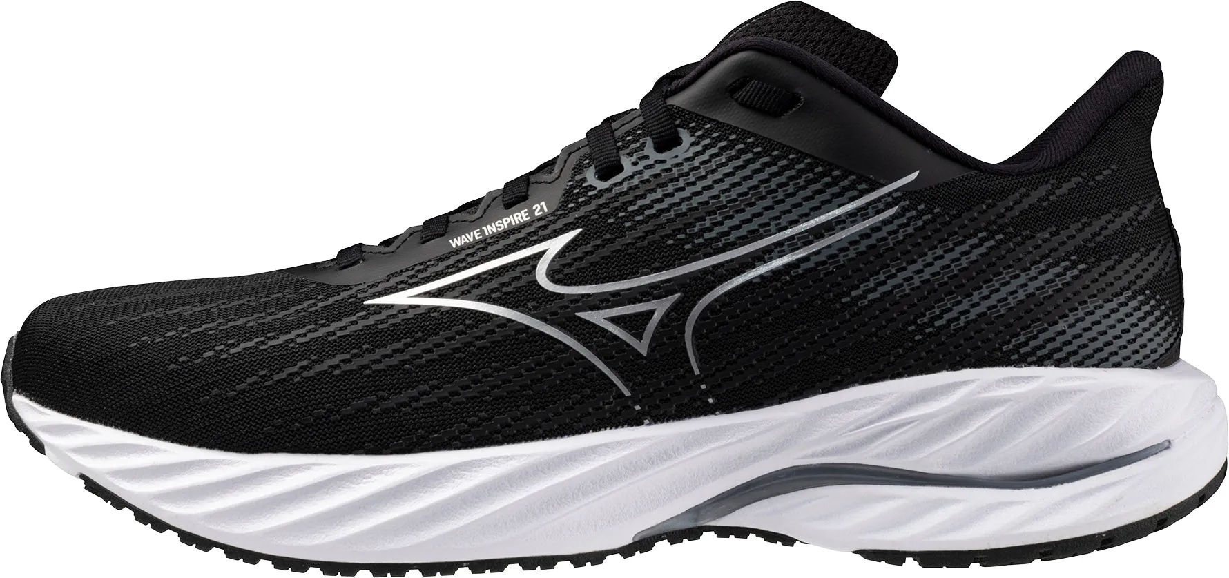 Mizuno Wave Inspire 21 WIDE FIT (2E) Mens Running Shoes - Black