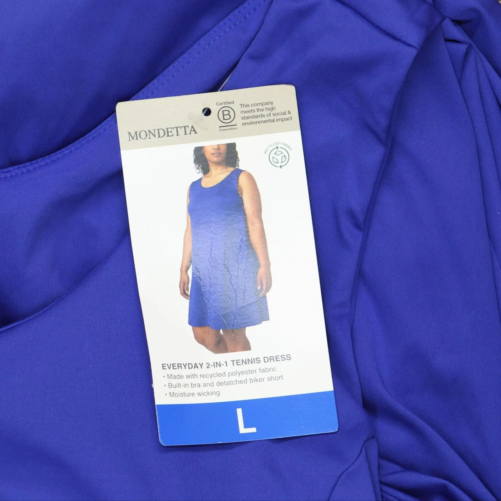 Mondetta Ladies Womens A-Line Active Dress 1750686 Blue L