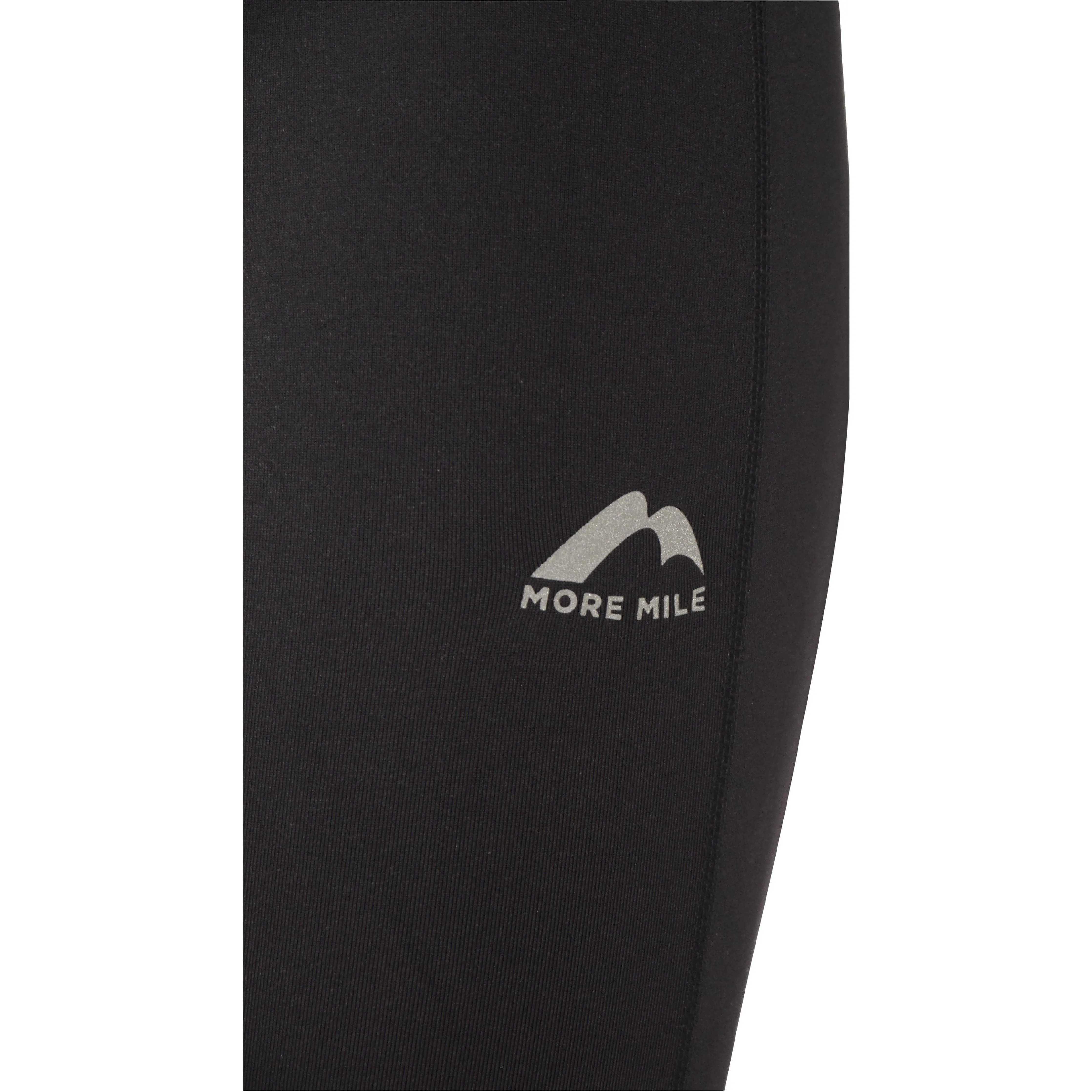 More Mile Excel Womens Short Running Tights - Black