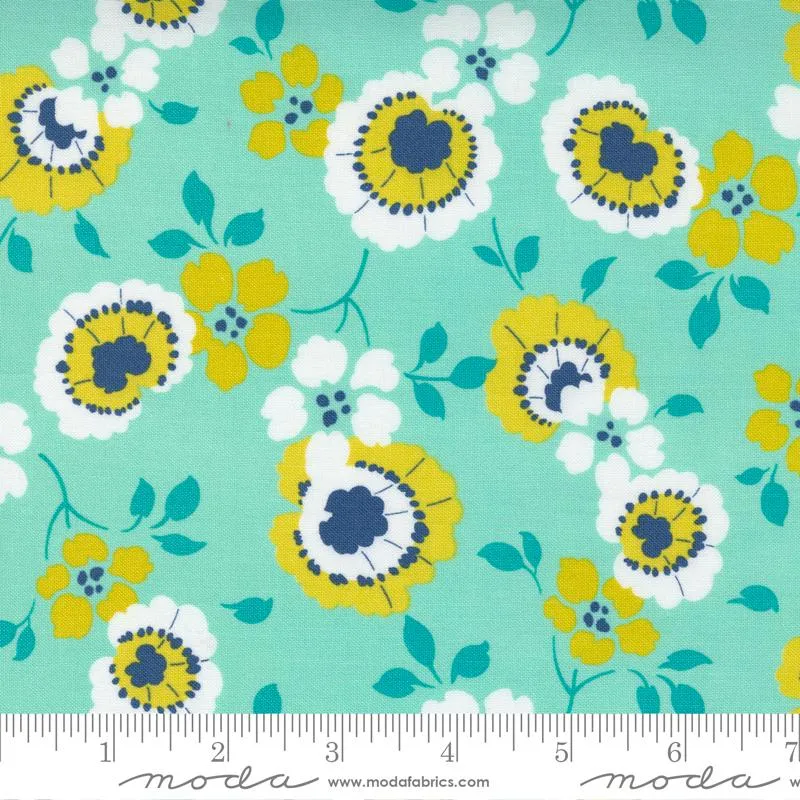 Morning Light by Moda Fabrics PANSY/AQUA