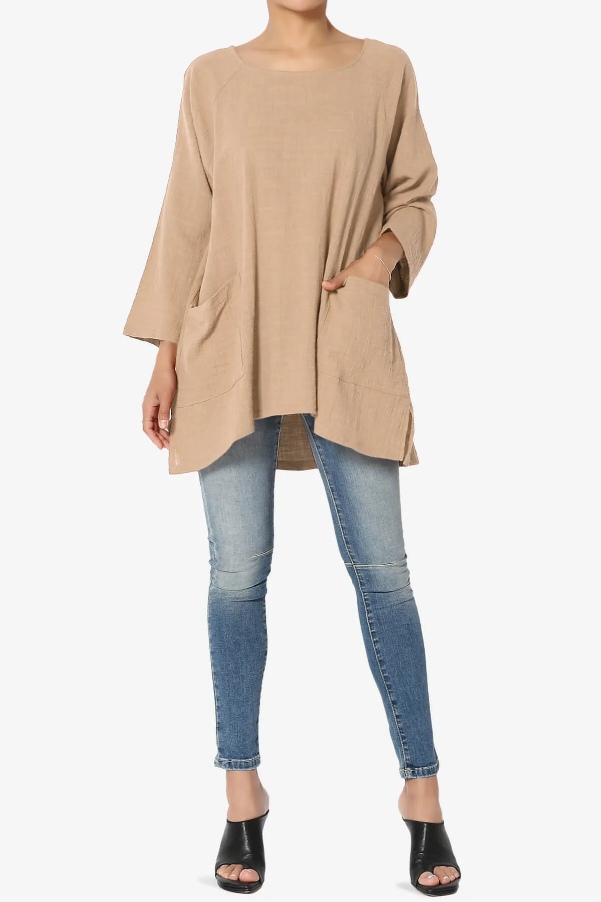 Nesta Gauze Pocket Cover Up Top PLUS