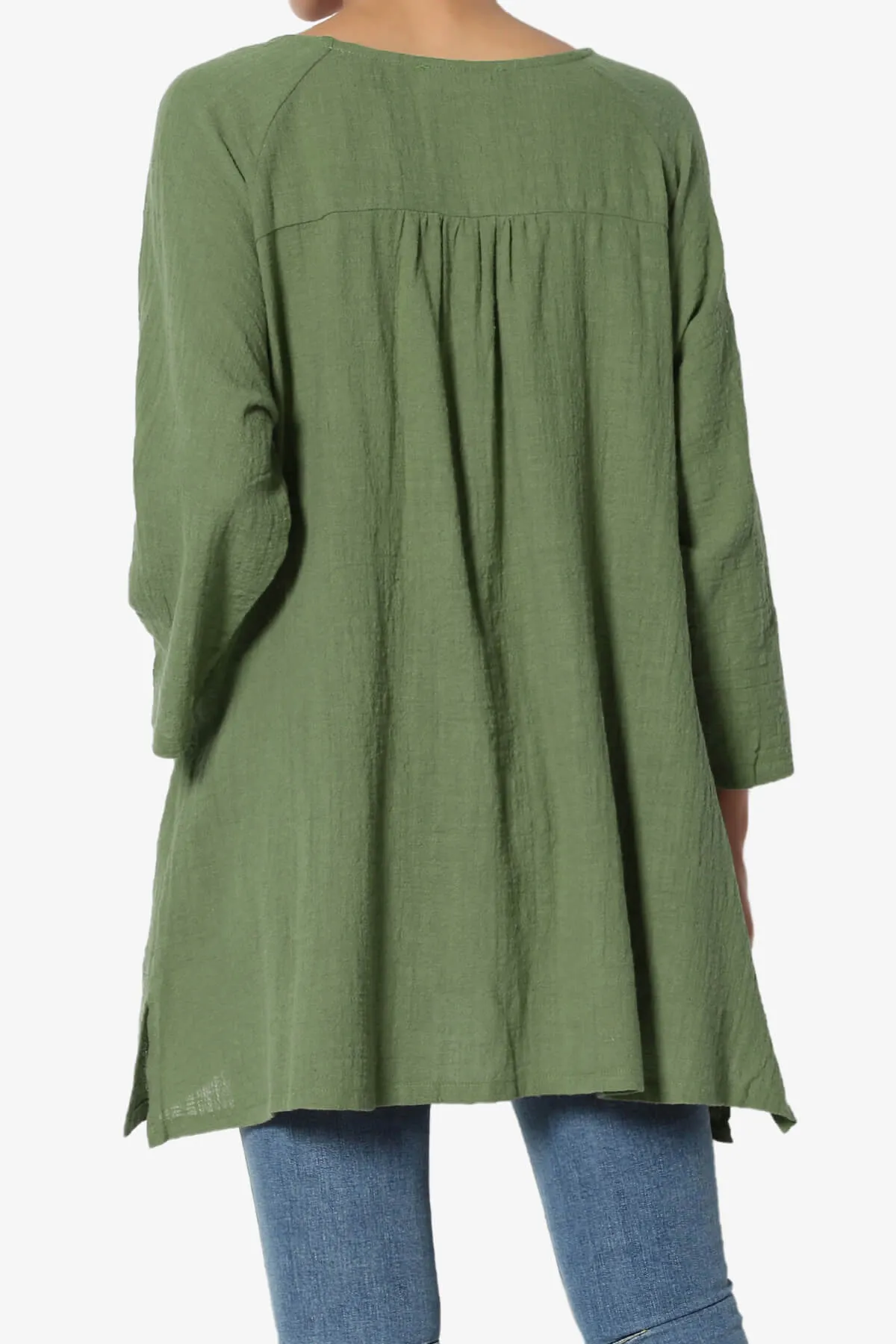 Nesta Gauze Pocket Cover Up Top PLUS